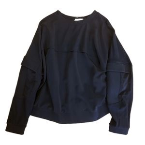 Zara trafaluc black drop shoulder utility sweater